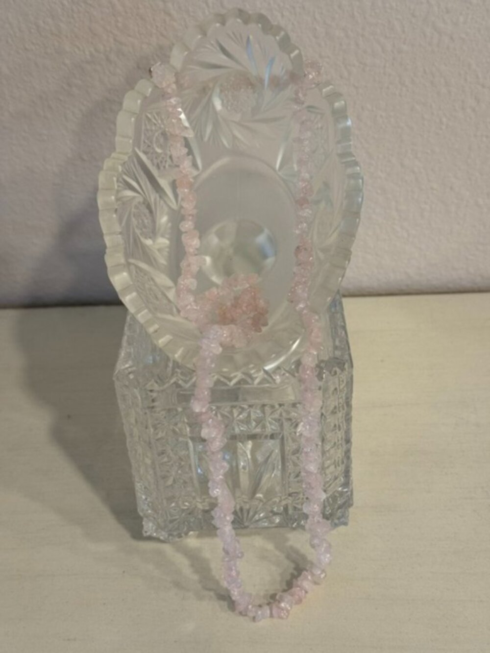 Rose Quartz chip necklace